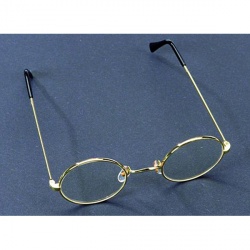 Brýle kulaté bez skel - stříbrné