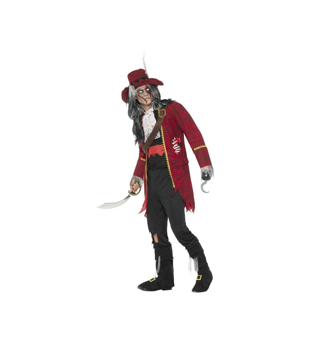 Pánský kostým - Zombie Kapitán pirátů