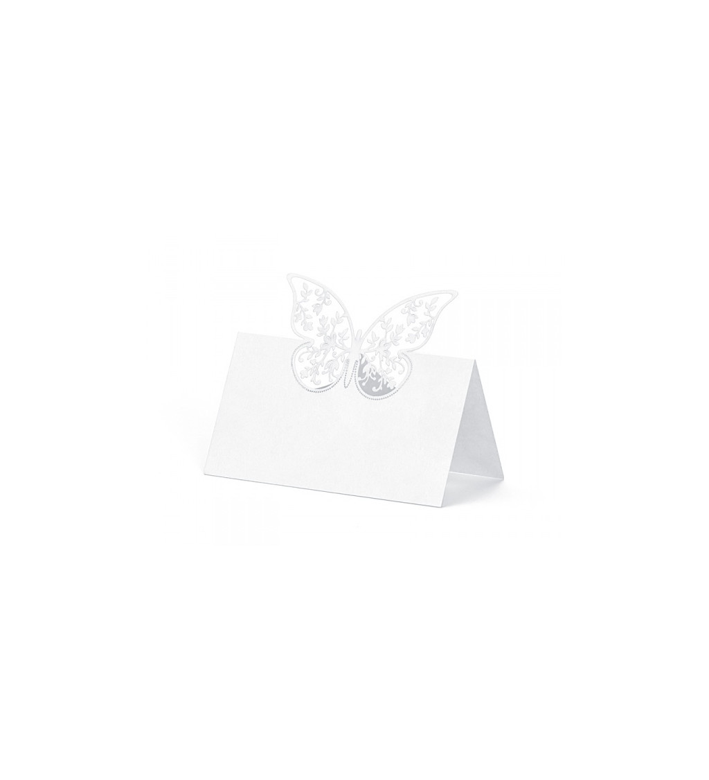 Papírová jmenovka na stůl - motýlek - 10 ks