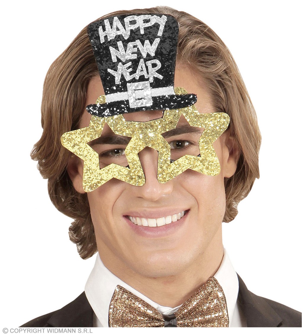 Zlaté brýle šťastný nový rok