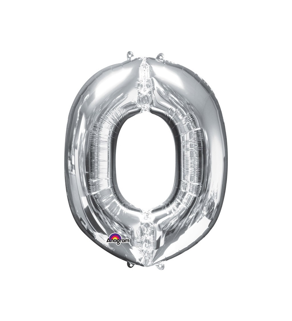 Fóliový balónek O (stříbrný)