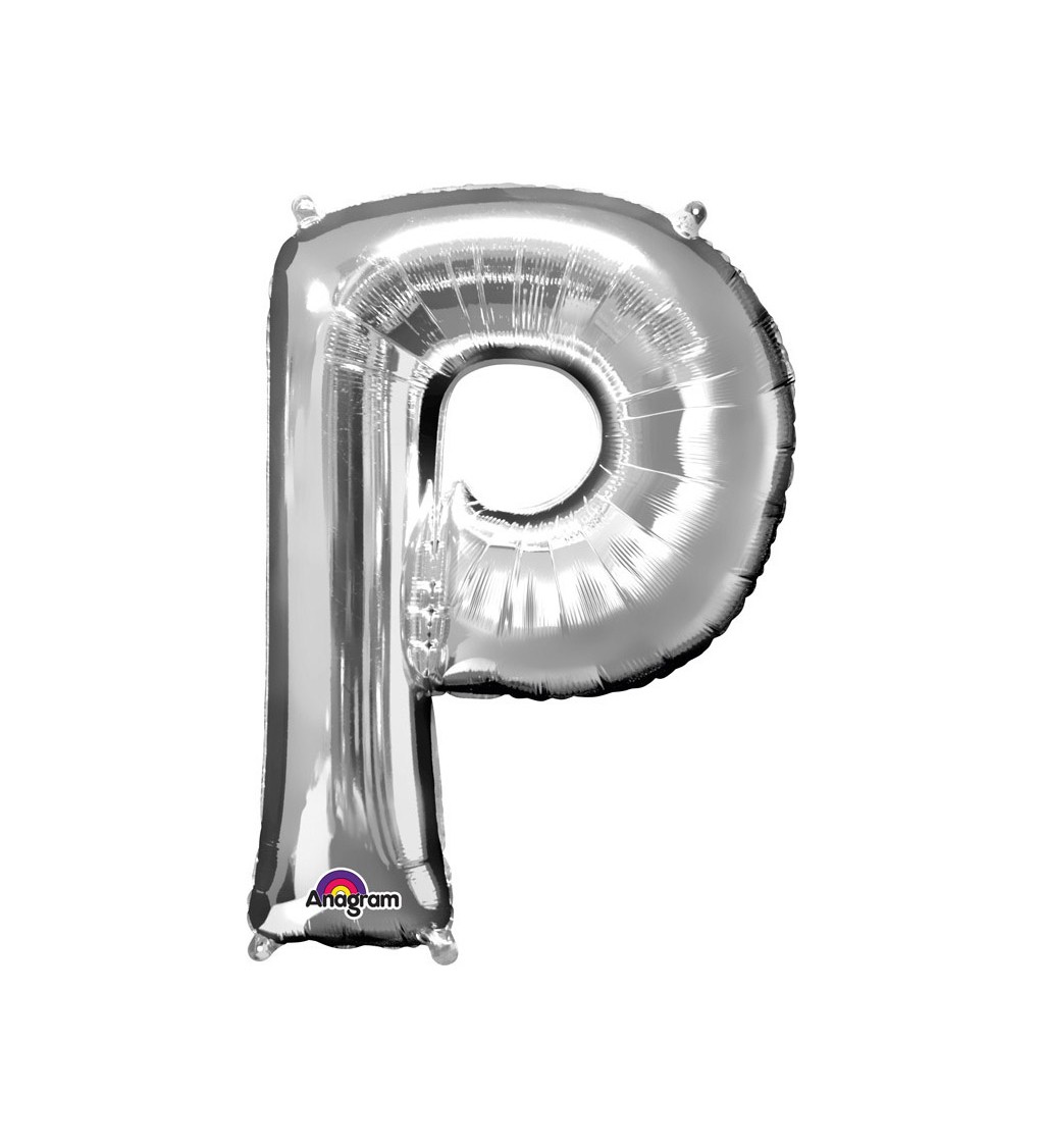 Fóliový balónek P (stříbrný)
