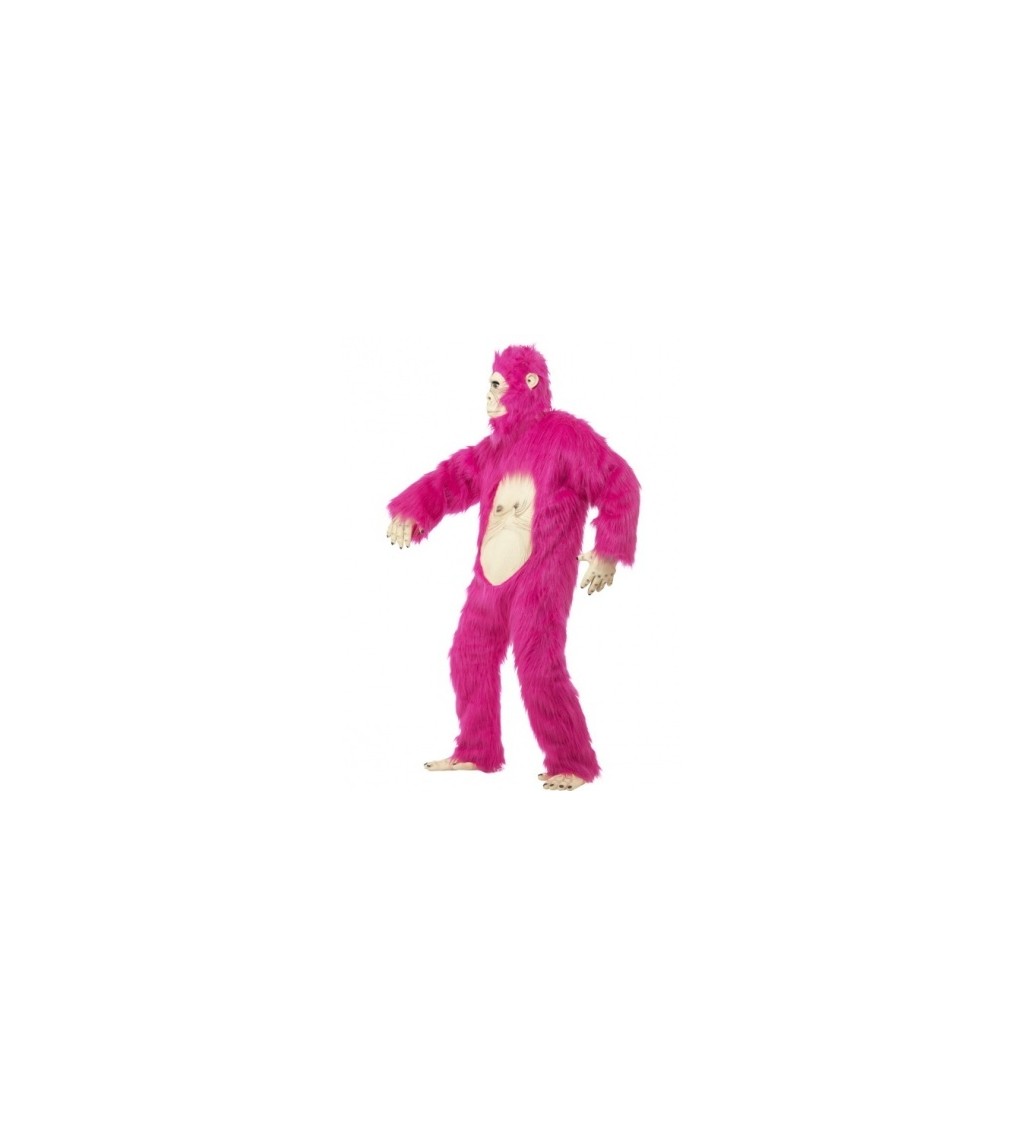 Kostým Gorila růžová - deluxe