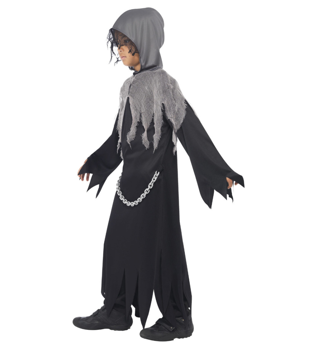 Dětský kostým strašák šedo-černý