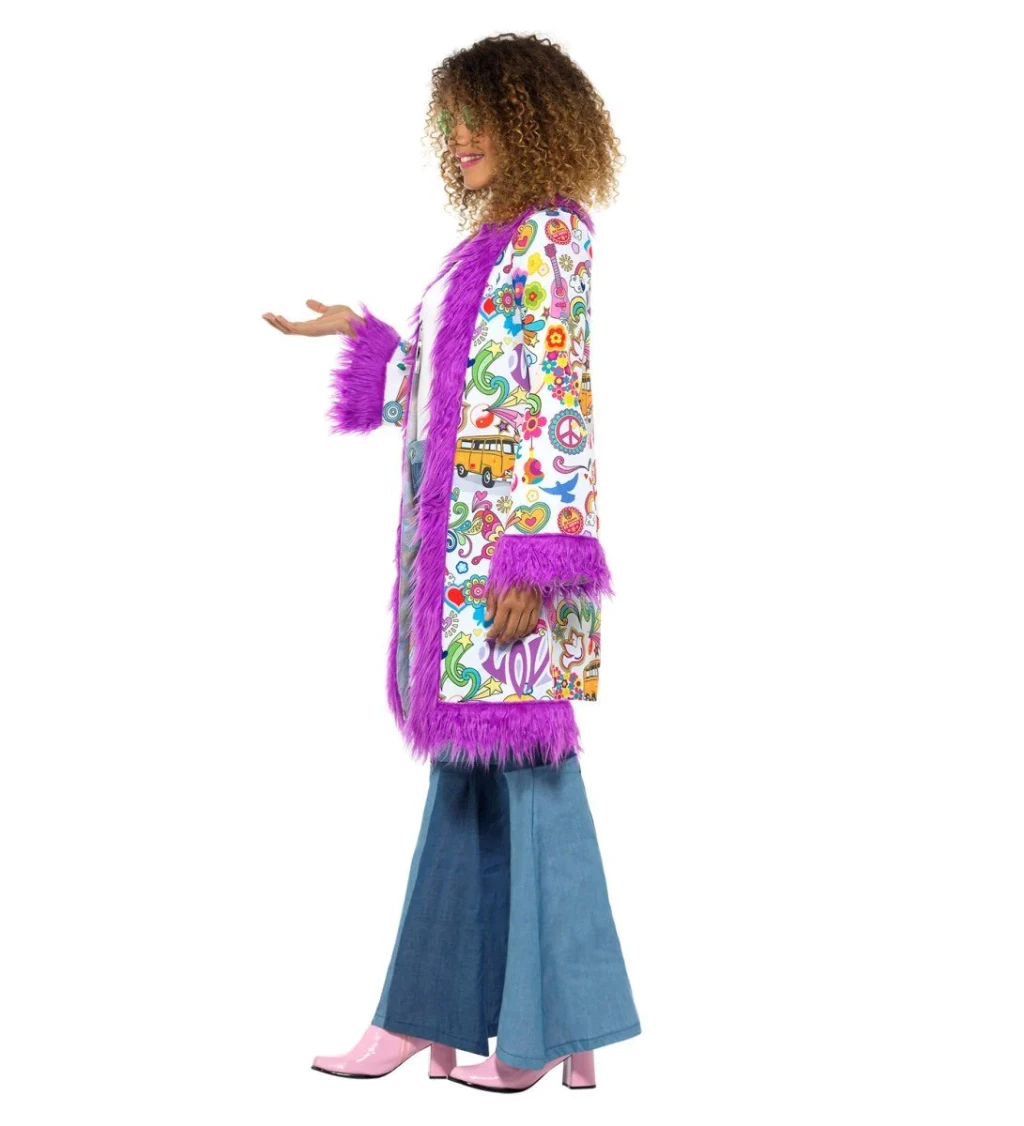 Barevný hippie kabátek