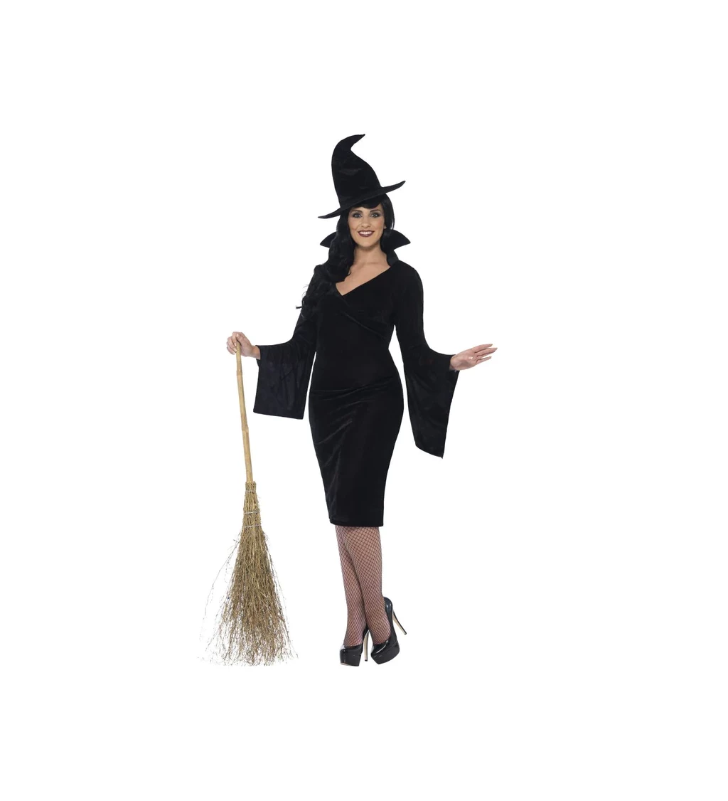 Kostým černé čarodějnice - oversize