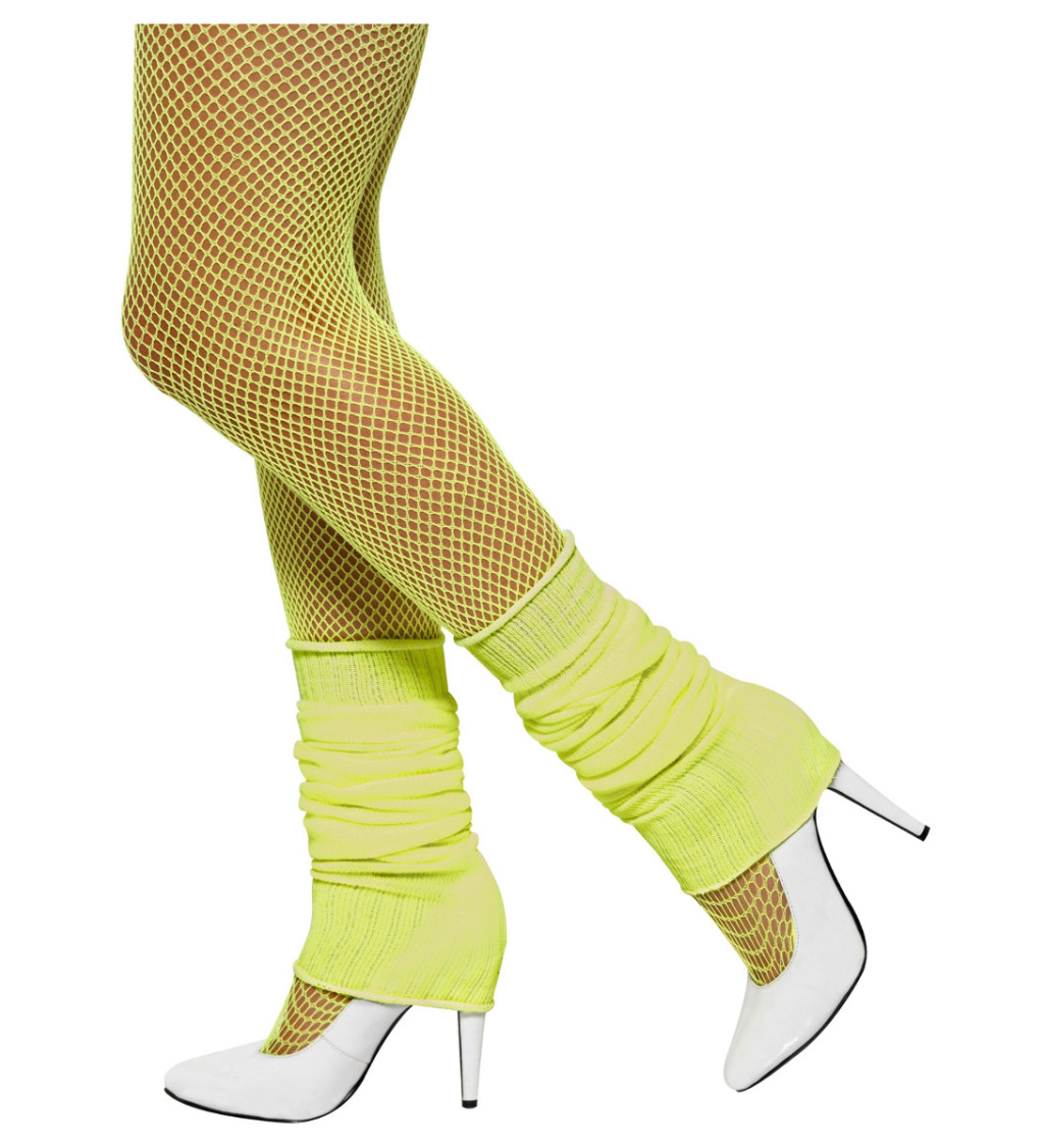 Návleky na nohy - neonově žlutá
