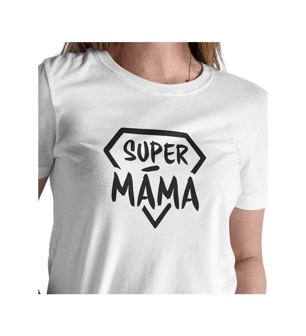 Dámské triko bílé - Super máma