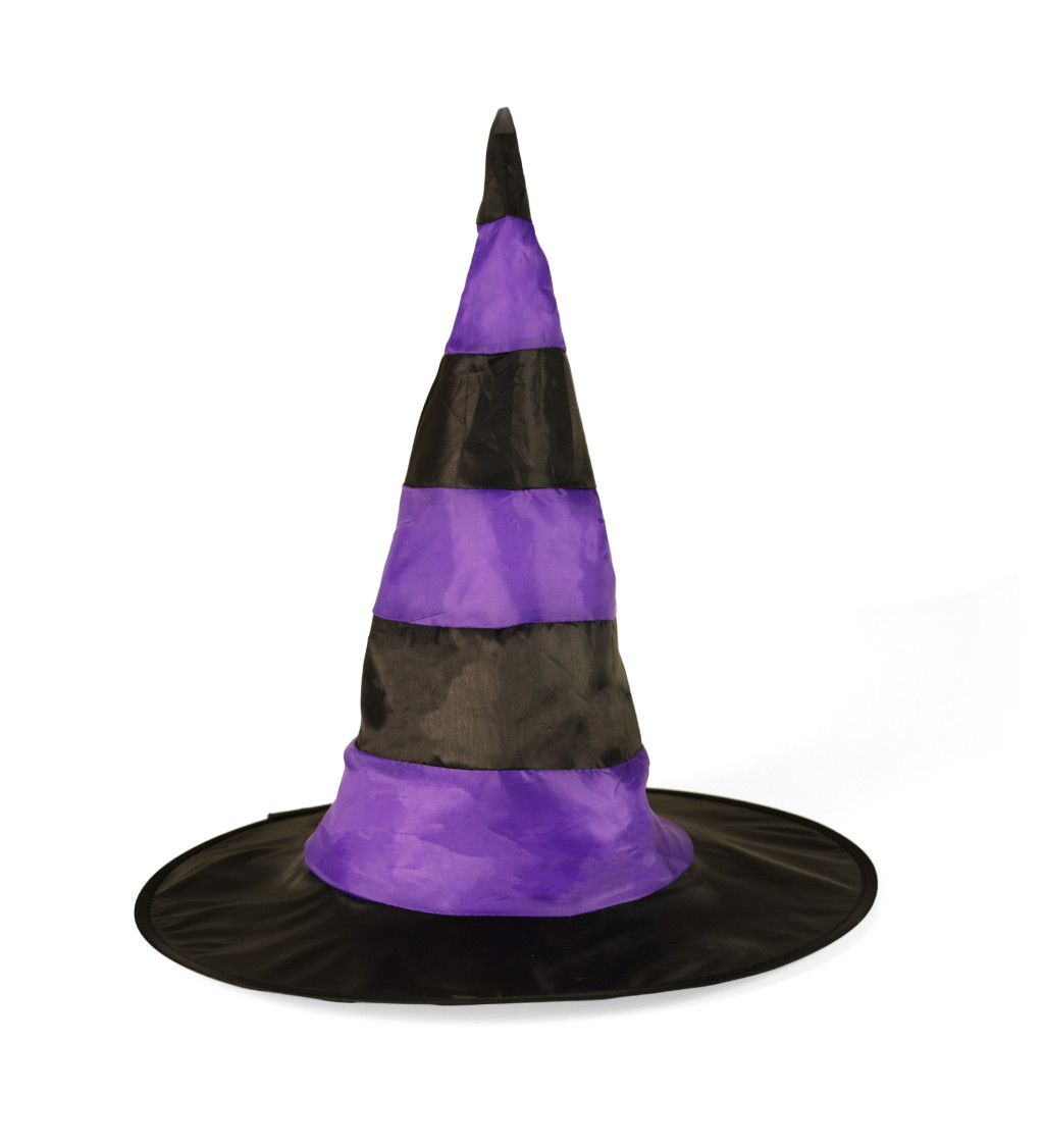 Klobouk - pro dospělé - čarodějka, fialové vlasy
