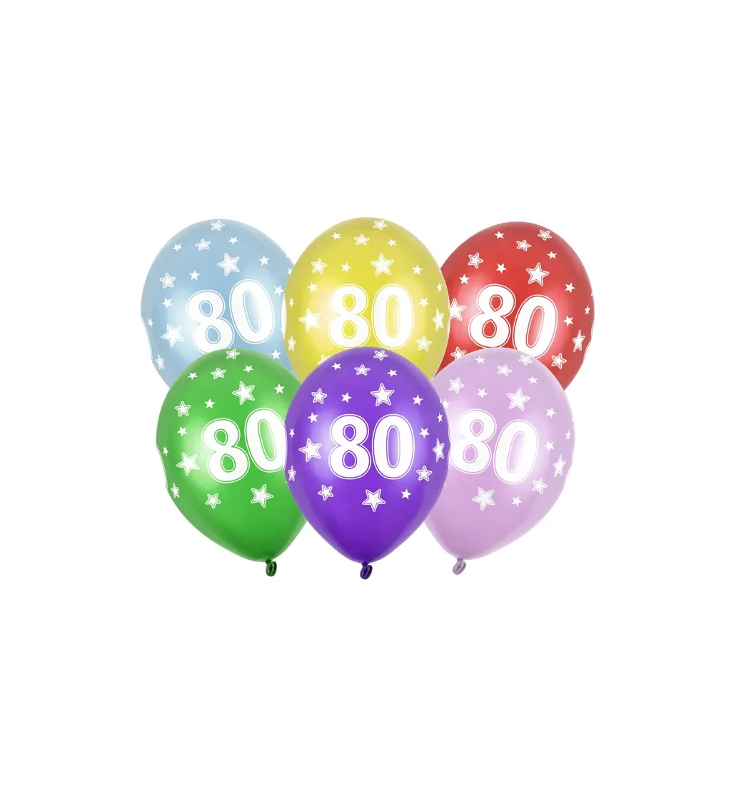 Balónek s číslem 80 - 6 ks