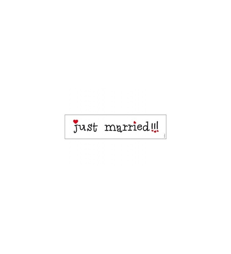 Cedulka "Just married"