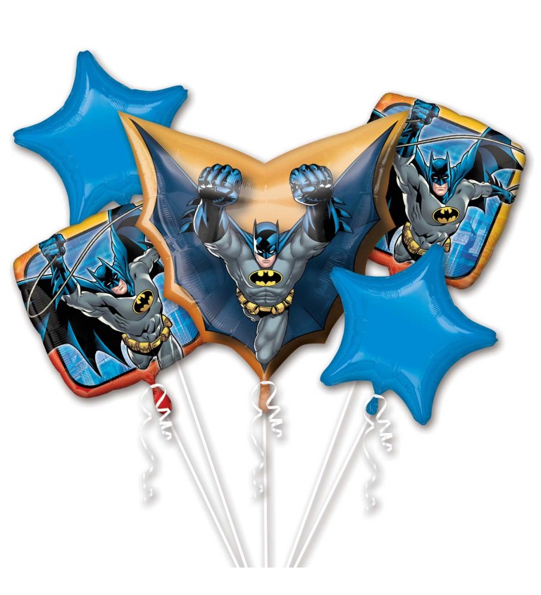 Sada pěti fóliových balónků Batman