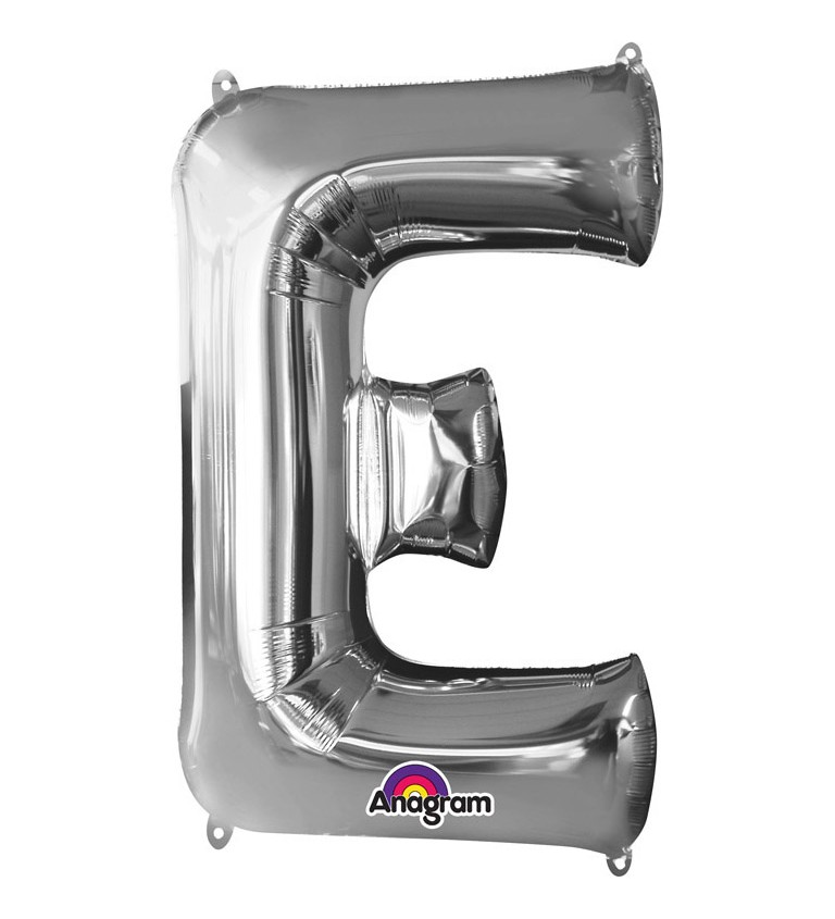 Fóliový balónek E (stříbrný)
