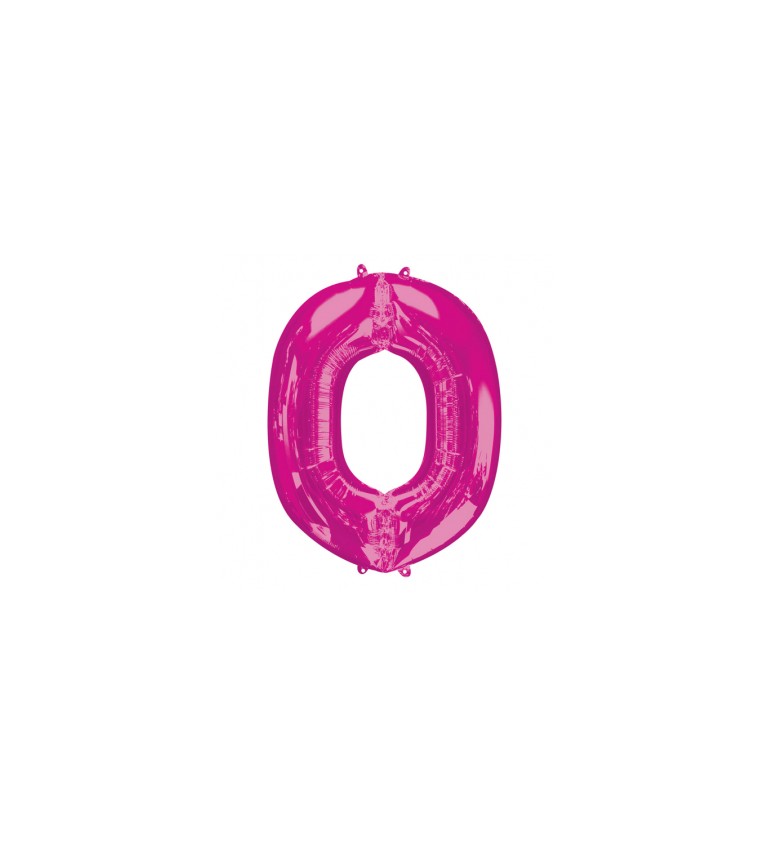 Fóliový balónek O (tmavě růžový)
