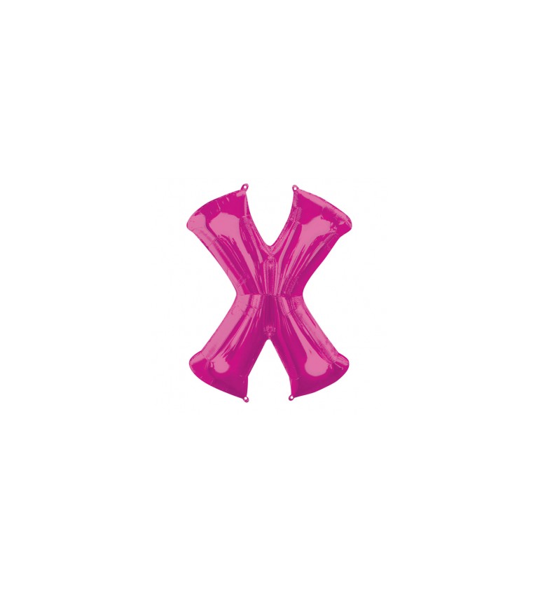 Fóliový balónek X (tmavě růžový)