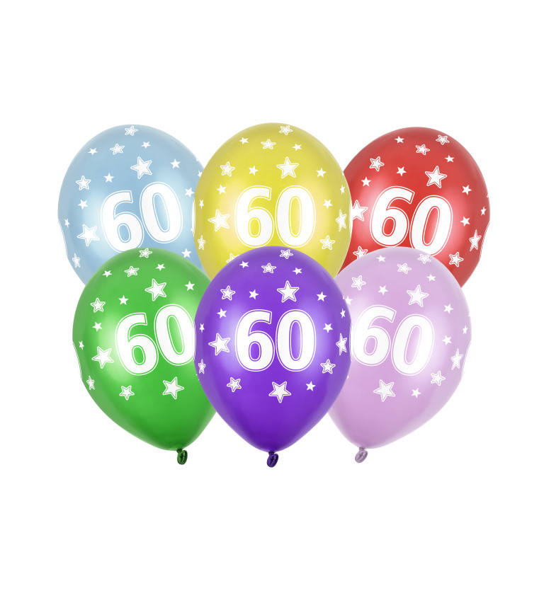 Balónek s číslem 60- 6 ks