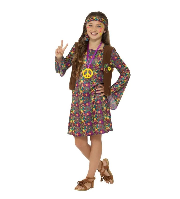 Dívčí kostým - hippie dívka