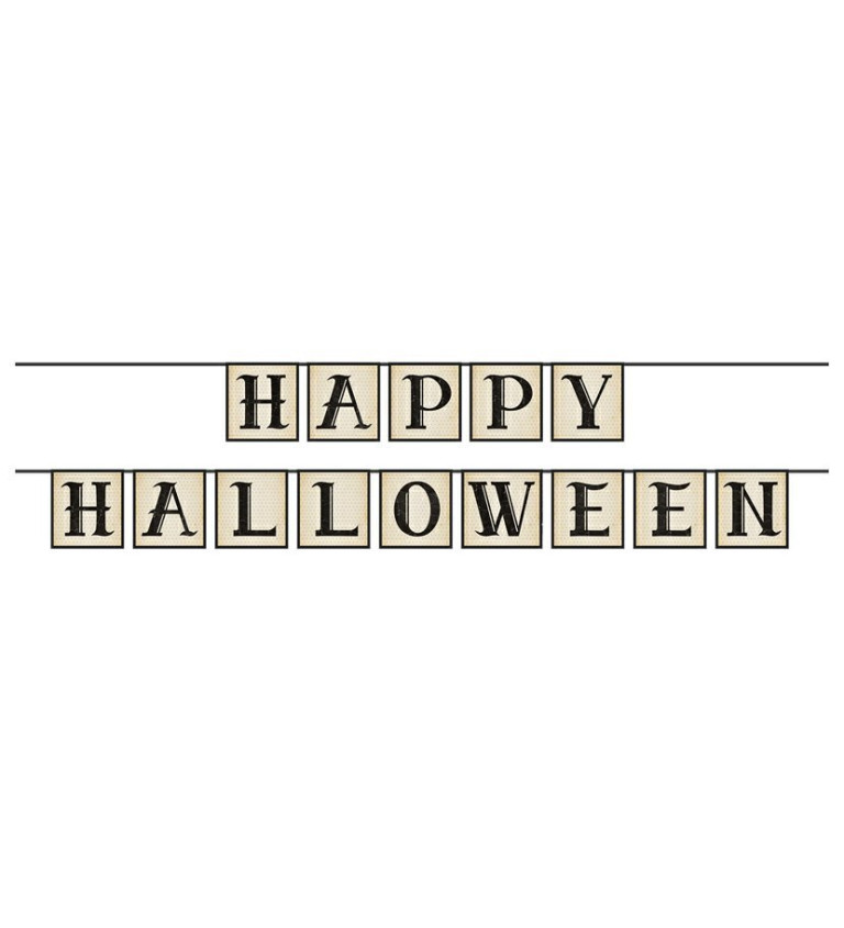 Dekorace - Happy Halloween banner