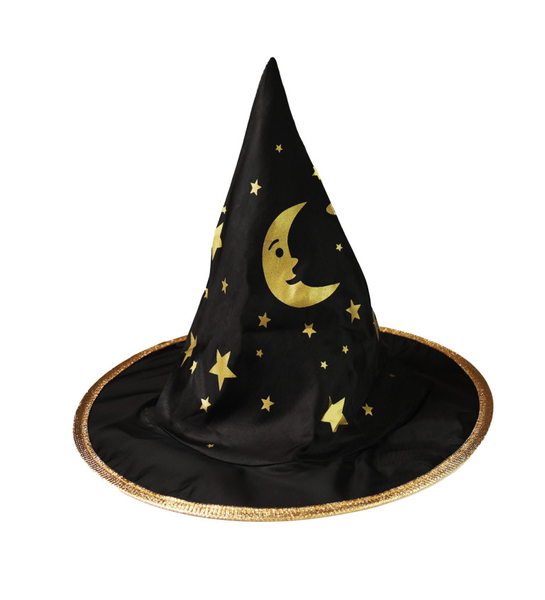Dětský klobouk na čarodějnice - měsíček