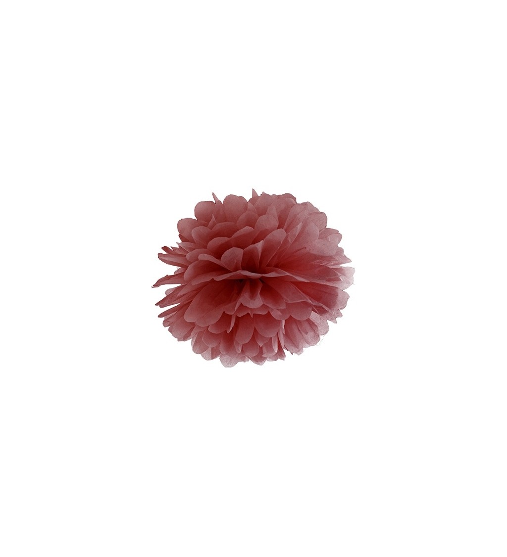Pompom purpurově červený