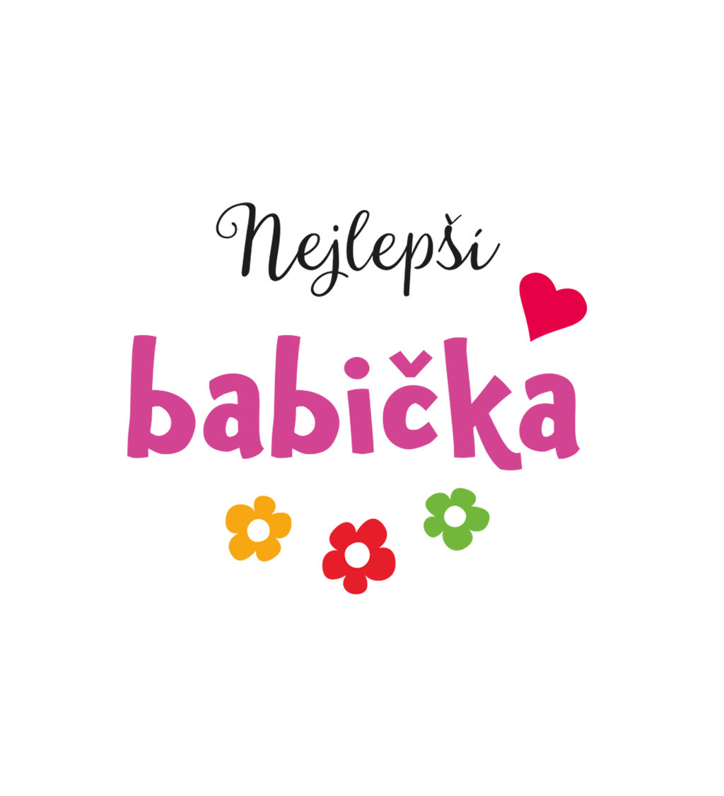 Dámské triko bílé - Nejlepší babička