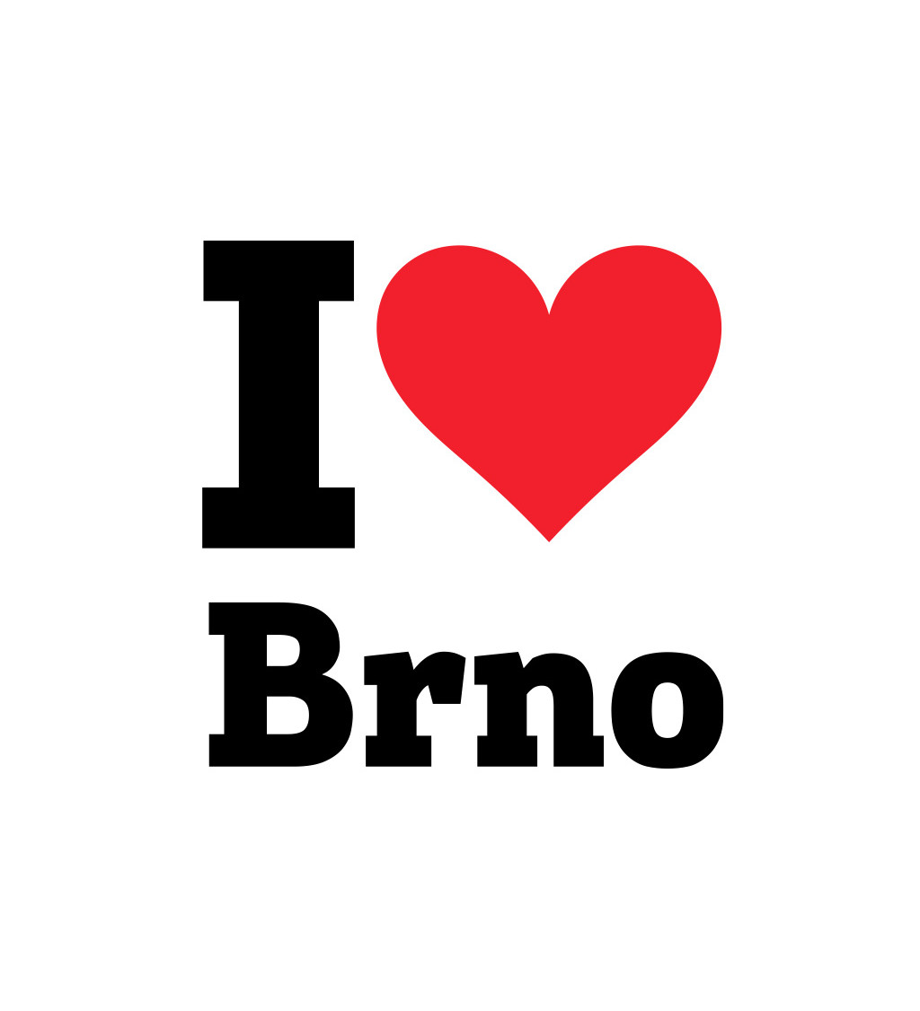 Pánské bílé triko - I love Brno