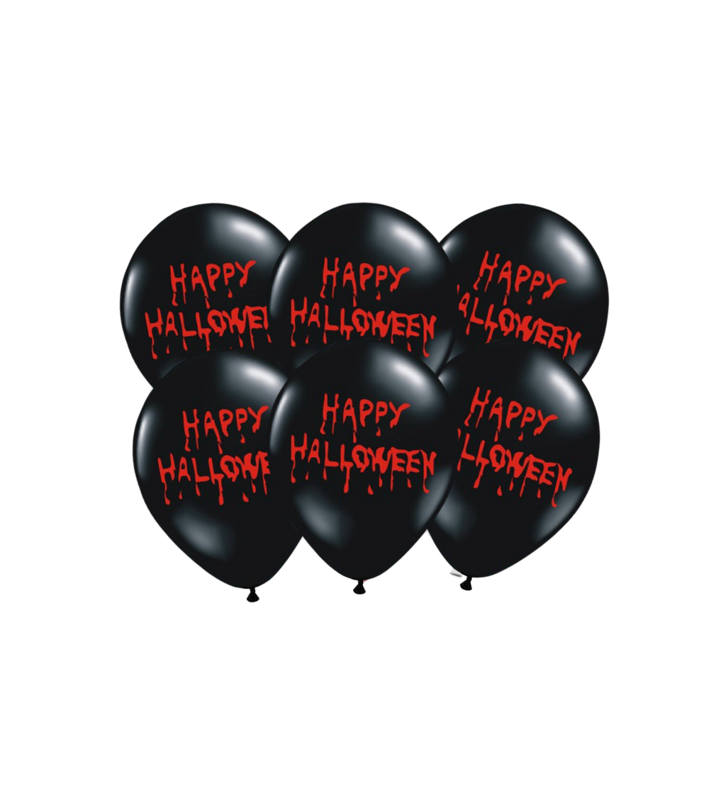 Balonek - potisk Happy Halloween 6ks