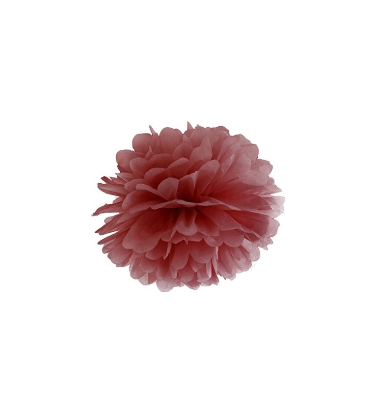 Pompom purpurově červený