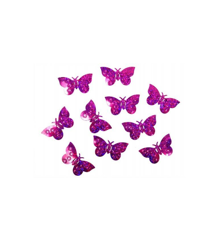 Konfety ve tvaru motýlků - fialové